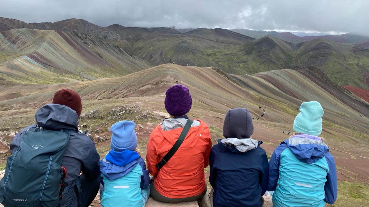 Pax Dorko   Rainbow mountain view   family photo   Peru 1